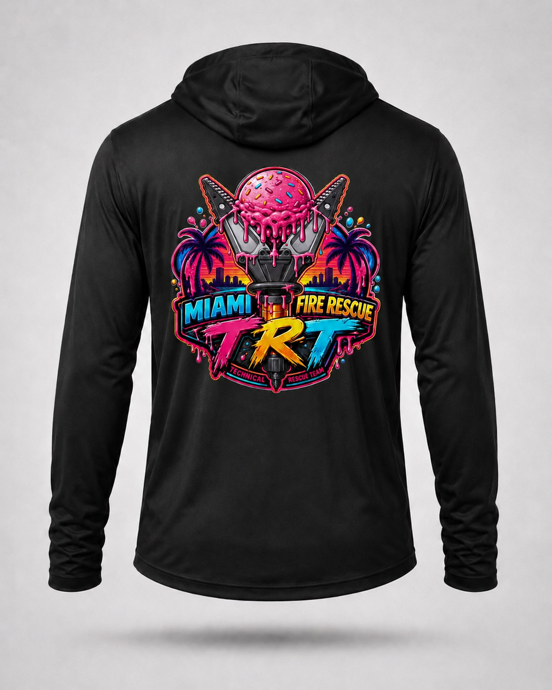 Miami Fire Rescue TRT 6 Long Sleeve Hooded Tee