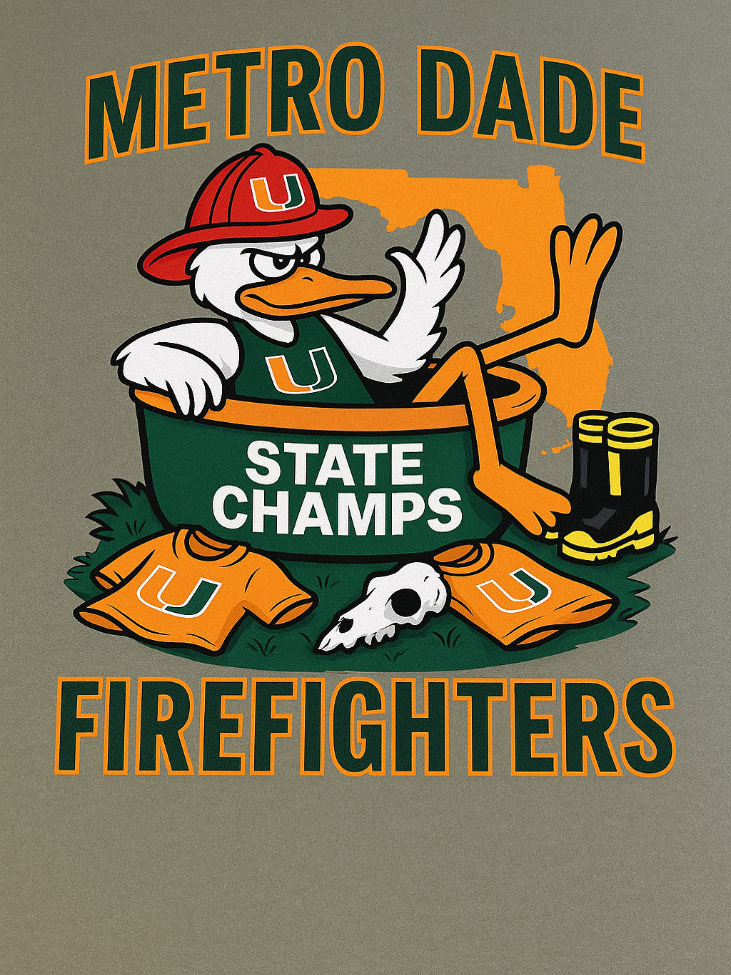 Metro Dade Firefighters “UM” themed shirt