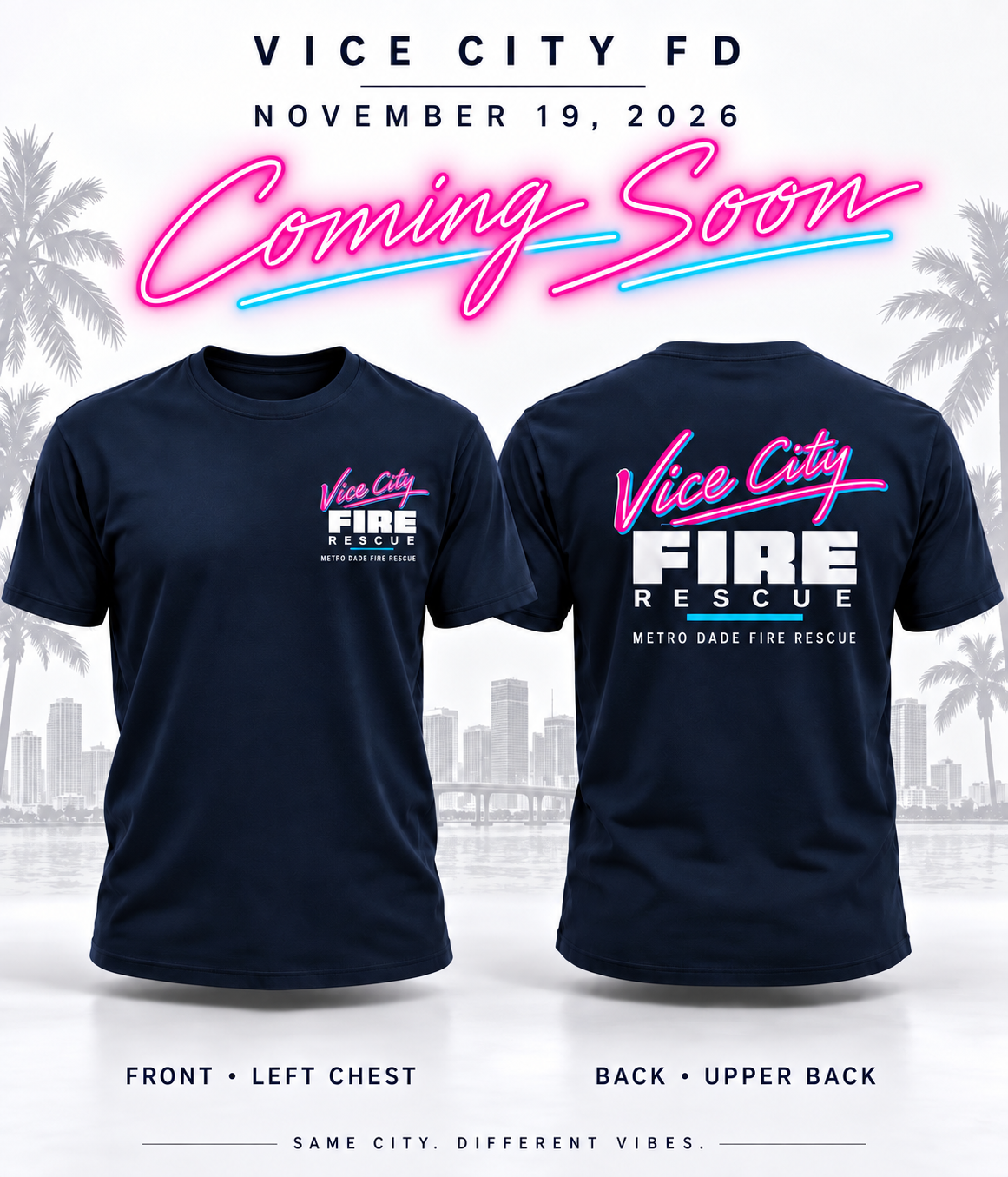 Vice City First Responders Limited Edition shirts