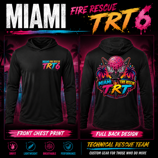 Miami Fire Rescue TRT 6 Long Sleeve Hooded Tee