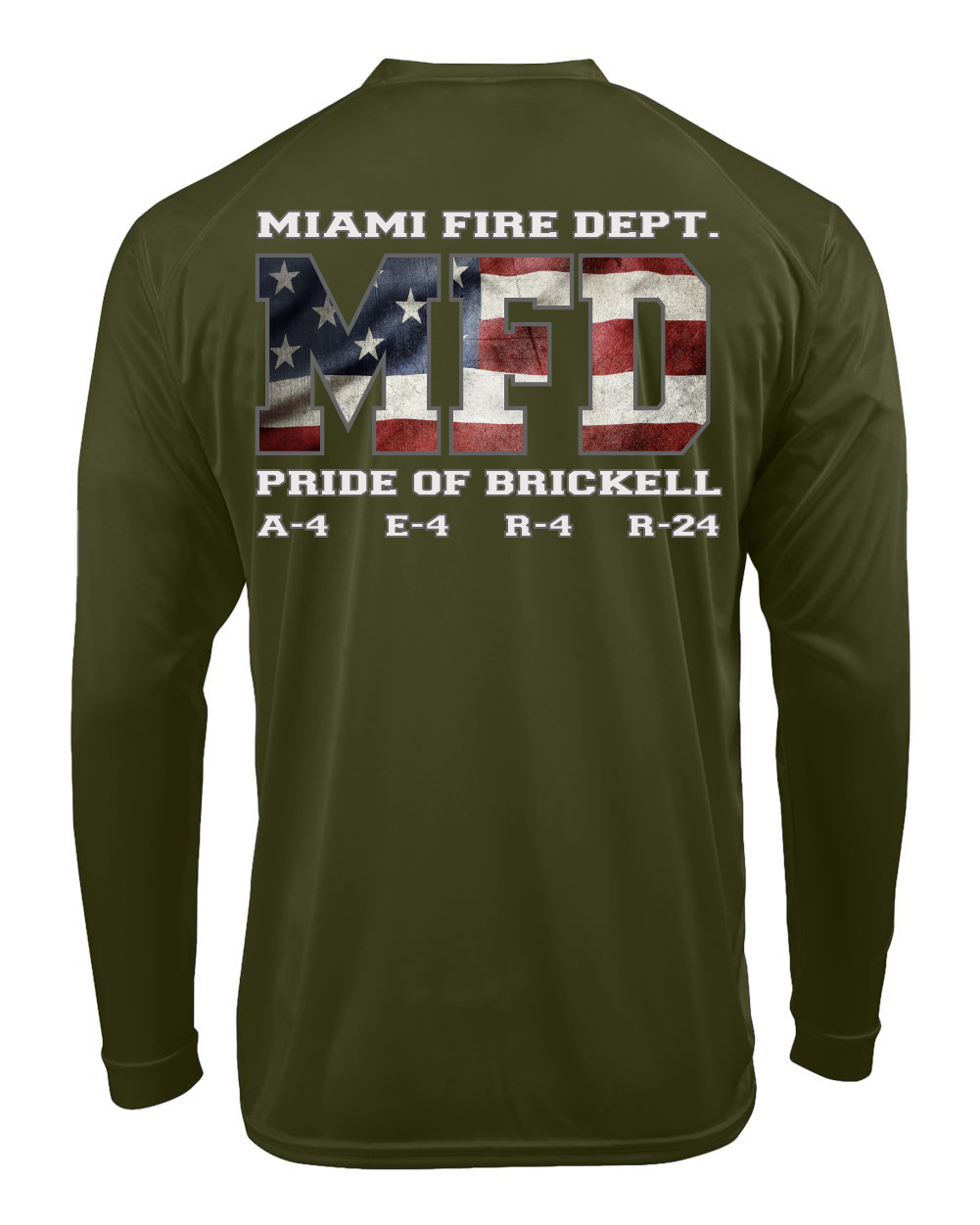MFD Station 4 olive green A4 long sleeve Drifit
