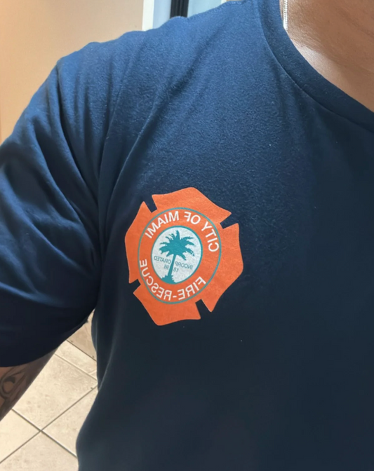 City of Miami "Dolphins” inspired  Navy Blue t-shirt